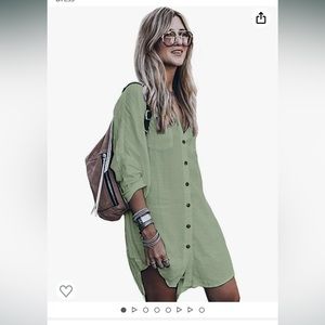 Green Thin Shirt/Dress